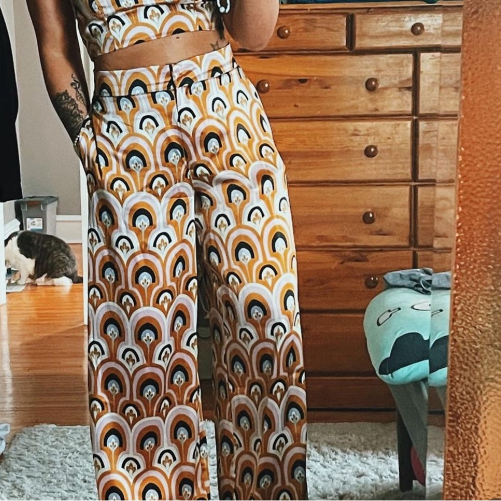 House of Harlow 1960 x Revolve Satin wide leg pants